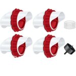 Mangeoire poules. mangeoire poule automatique. 4 ports diy mangeoire � volaille gravit� kit pour seaux ...