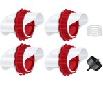 Mangeoire poules, mangeoire poule automatique, 4 ports diy mangeoire  volaille gravit kit pour seaux ...