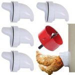 Mangeoire poules automatique, avec 6 ports et scie cloche, �tanche � la pluie, mangeoire � poulet sans ...