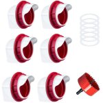 Mangeoire � poulet 6 ports, mangeoire automatique � poulet, kit de gravit� pour mangeoire � volaille ...