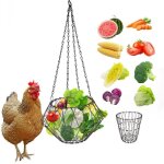 Mangeoires � poulet, distributeurs de nourriture volailles � suspendre pour fruits, l�gumes, panier d'alimenta ...