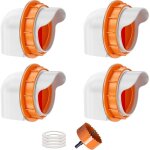 Mangeoires pour poulets sans gaspillage, mangeoire automatique diy pour volailles, 4 ports, 1 scie cloche ...