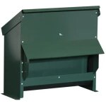 Mangeoire tr�mie galvanis�e verte anti gaspillage 20 kg