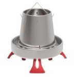 Mangeoire � tr�mie m�tal avec pieds para volailles 5 kg.