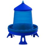 Mangeoire � tr�mie plastique 8 kg volailles avec pieds bleu