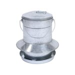 Gaun - mangeoire  trmie volailles mtal galvanis avec protection anti - pluie 9kg