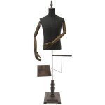 Mannequin torse masculin avec support, bras en bois massif, hauteur r�glable de 1, 35 � 1, 8 m, mannequin ...