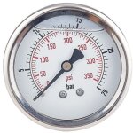 Manom�tre axial horizontal r�sistant aux chocs, manom�tre r�sistant aux chocs pour la pression d'eau, ...