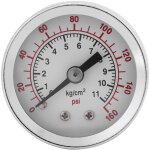 Manomtre hydraulique, 0 - 160psi 1 / 8npt manomtre manomtre eau huile pression air mtre - sollbry ...