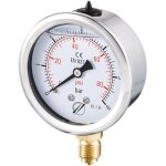 Manomtre inox  bain glycrine radial 0 + 6 bars 1 / 4' - 63
