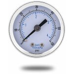 Manometre pression, 0 - 60 psi 0 - 4 bar filetage bspt 1 / 8' jauge de pression d'eau pour eau huile ...