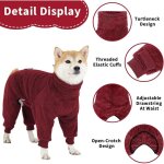 Manteau d'hiver pour chiens, veste polaire chaude, longueur du dos 40 - 43 cm, tour de cou 38 cm, poids ...