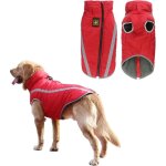 Manteau impermable rouge pour chien, veste d'hiver chaude, coupe - vent pour chiot, gilet rflchissant, ...