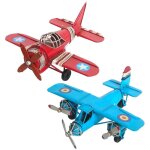 Maquette d'avion vintage multicolore en m�tal - d�coration r�tro pour la maison et le bureau - mod�le ...