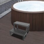 Marche d'acc�s pour baignoire 60 x 54 x 42 cm, marche d'acc�s � deux niveaux pour piscine ext�rieure, ...