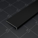 Mon march� d�co - appui de fen�tre pvc l. 20 cm x �p. 9 mm - noir - 140 cm