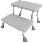 Marche pied tabouret de douche, bain bm m�dical td - 70 - 2m, 2 marches - antid�rapant pour personnes ...
