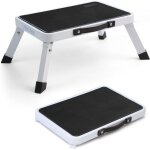 Marchepied pliable de 18 cm de haut, charge maximale : 150 kg, en acier lger, pour cuisine, maison et ...