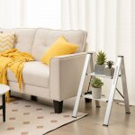 Maisonchic - marchepied pliable 2 marches en aluminium escabeau portable avec plateforme large marche ...