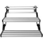 Mophorn marchepied rtractable manuel  2 marches pour camping - car, capacit de charge de 440 lb, alliage ...