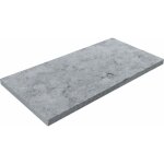 Stone by stone - margelle 3cm pierre marbrière - royal grey - angle rentrant 33x3cm bord rond - sablé ... Stone by stone - margelle 3cm pierre marbrière - royal grey - angle rentrant 33x3cm bord rond - sablé ...