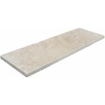 Stone by stone - margelle 3cm travertin 1er choix - crme - 33x100x3cm bord droit - vieilli - vendu  ...