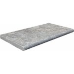 Stone by stone - margelle 3cm travertin 1er choix - silver - angle sortant 33x3cm bord rond - vieilli ... Stone by stone - margelle 3cm travertin 1er choix - silver - angle sortant 33x3cm bord rond - vieilli ...