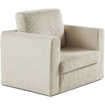 Bestmobilier - marilia - fauteuil - convertible d�plimousse - en velours c�tel�