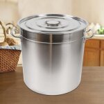 Marmite de 70 l, grande casserole de 45 cm, en acier inoxydable, avec couvercle escamotable et poign�es, ...