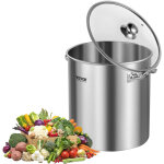 Marmite en acier inoxydable 22, 7 l avec couvercle et poignee, faitout robuste de qualite commerciale, ...