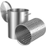 Mophorn - marmite en acier inoxydable de 36 litres, marmite avec panier, couvercle et poigne, qualit ...