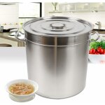 Marmite en acier inoxydable de 70 l avec couvercle, marmite  soupe de grande capacit, marmite de camping, ...