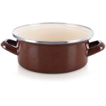 Marmite �maill�e marron 20, 5 cm, 2, 2 l