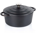 Marmite en fonte avec couvercle 22 cm capacite 26 l