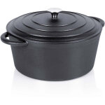 Marmite en fonte avec couvercle 28 cm capacite 59 l