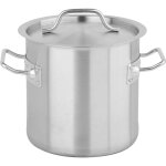 Marmite haute avec couvercle en acier inoxydable 20 x 20 cm 6 l - yg - 00011