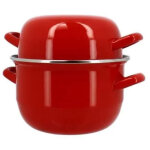 Marmite a moule menastyl 3645562 - en acier �maill� - noir - 18 cm - 2, 7 litres - tous feux dont induction ...