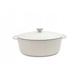 Marmite ovale en fonte tierra 30 cm 4 l cr�me nois