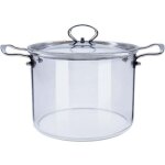 Marmite en verre avec couvercle marmite en verre transparent (3, 5 l)