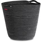 Panier a bûches deco navy noir - le marquier Panier a bûches deco navy noir - le marquier