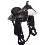 Marrone - selle western avec sangle et triers et sige en daim pony 10