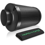 Filtre � air en ligne rechargeable de 4 pouces pour contr�le des odeurs pour tente de culture mars hydro ...