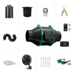 Kit d e ventilateur complet ifresh de 4 pouces pour tente de culture int�rieure - pack de d�marrage facile ...
