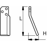 Marteau broyeur gauche l 225 h 75 � per�age 14, 5