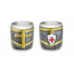Verre  shot templier cotte de mailles. rsine