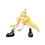 Mascotte peluche banane méchante Mascotte peluche banane méchante