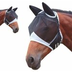 Masque antimouches pour chevaux - protection uv(m)masque anti - moustiques - pour chevaux - avec oreilles ...