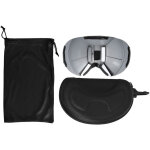 Masque de ski argent�, verres pe trait�s antibu�e, double couche, r�glable, sans monture, accessoire ...