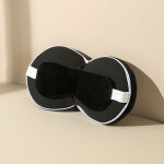 Masque de sommeil anti - lumi�re en forme de u, noir 1 oreiller oreiller de voyage en coton pp masque ...