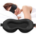 Masque de sommeil pour dormeurs lat�raux, avec orbites 3d et bandeau �lastique ajustable, photosensible ...